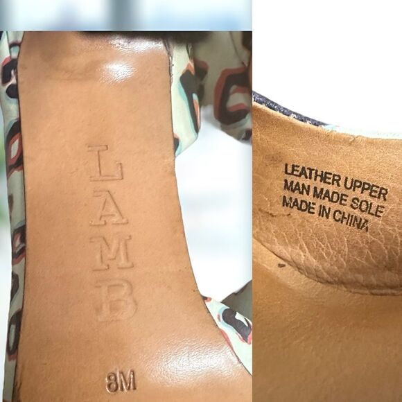 L.A.M.B. Camryn II Leopard Print platform D' Orsay Pumps Size 8 - Picture 10 of 14